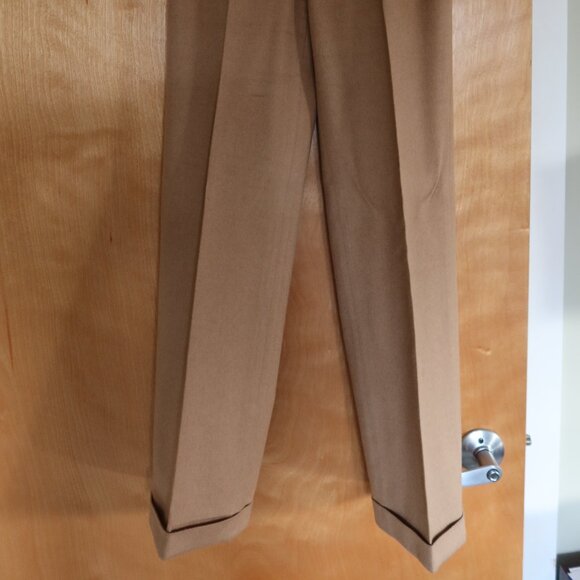 Michael Kors Collection camel/tan pants 100% camel hair sz 4 Made in Italy SOFT! - Picture 2 of 14